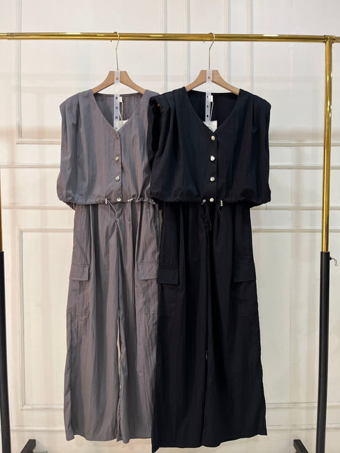 Summer Sleeves Adjustable Drawstring Tops With Trousers
